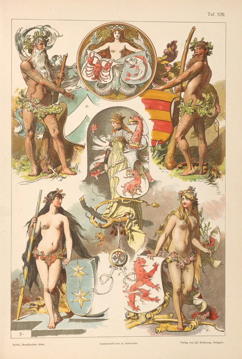 Heraldischer Atlas Pl 09 Wall Art by Hugo Gerhard Ströhl - High-Resolution Digital Print