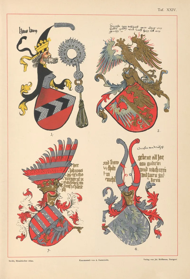 Heraldischer Atlas Pl 20 Wall Art by Hugo Gerhard Ströhl - High-Resolution Digital Print