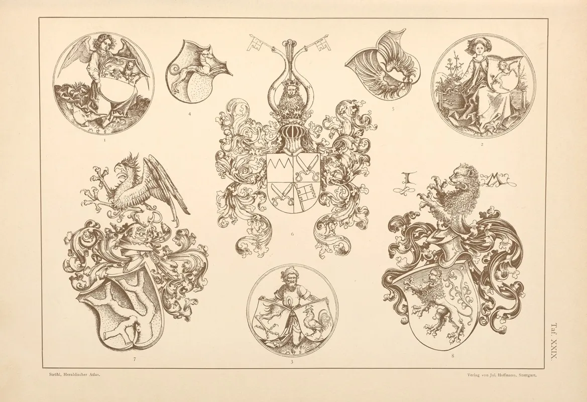 Heraldischer Atlas Pl 25 Wall Art by Hugo Gerhard Ströhl - High-Resolution Digital Print
