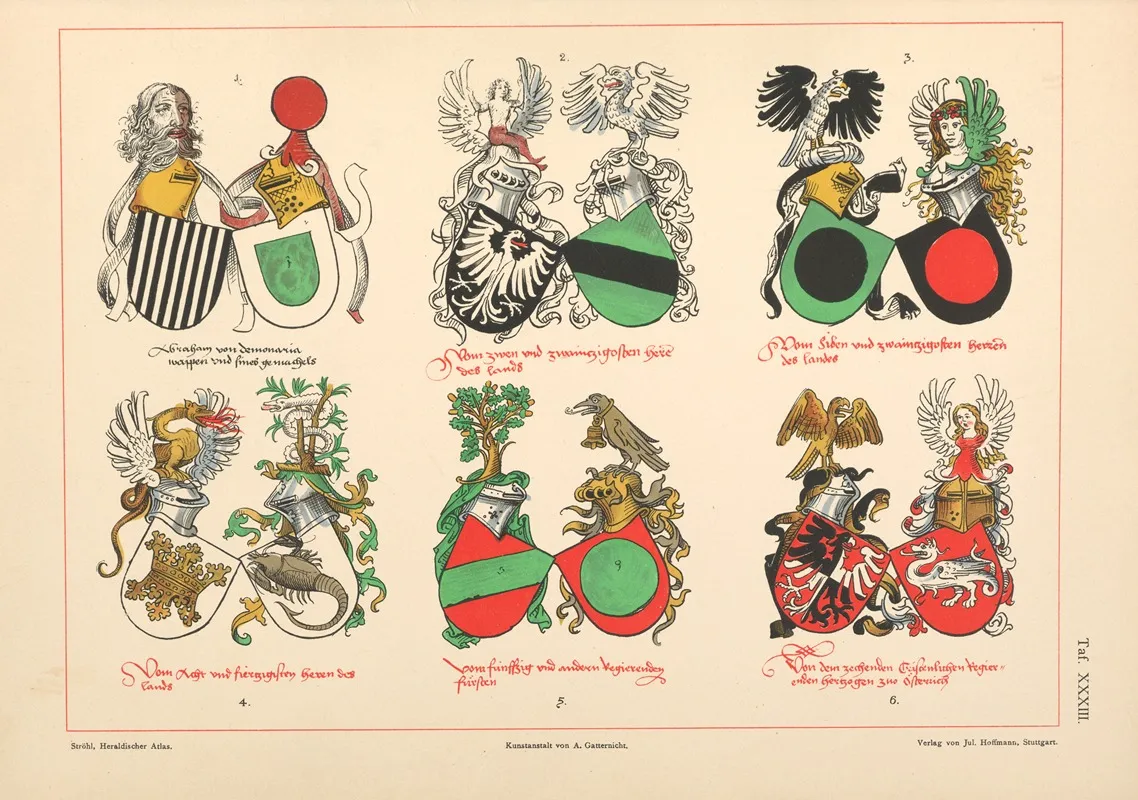 Heraldischer Atlas Pl 29 Wall Art by Hugo Gerhard Ströhl - High-Resolution Digital Print