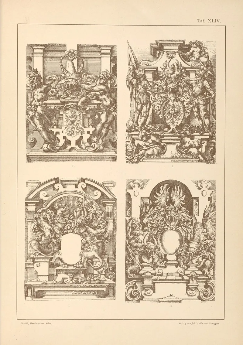 Heraldischer Atlas Pl 40 Wall Art by Hugo Gerhard Ströhl - High-Resolution Digital Print