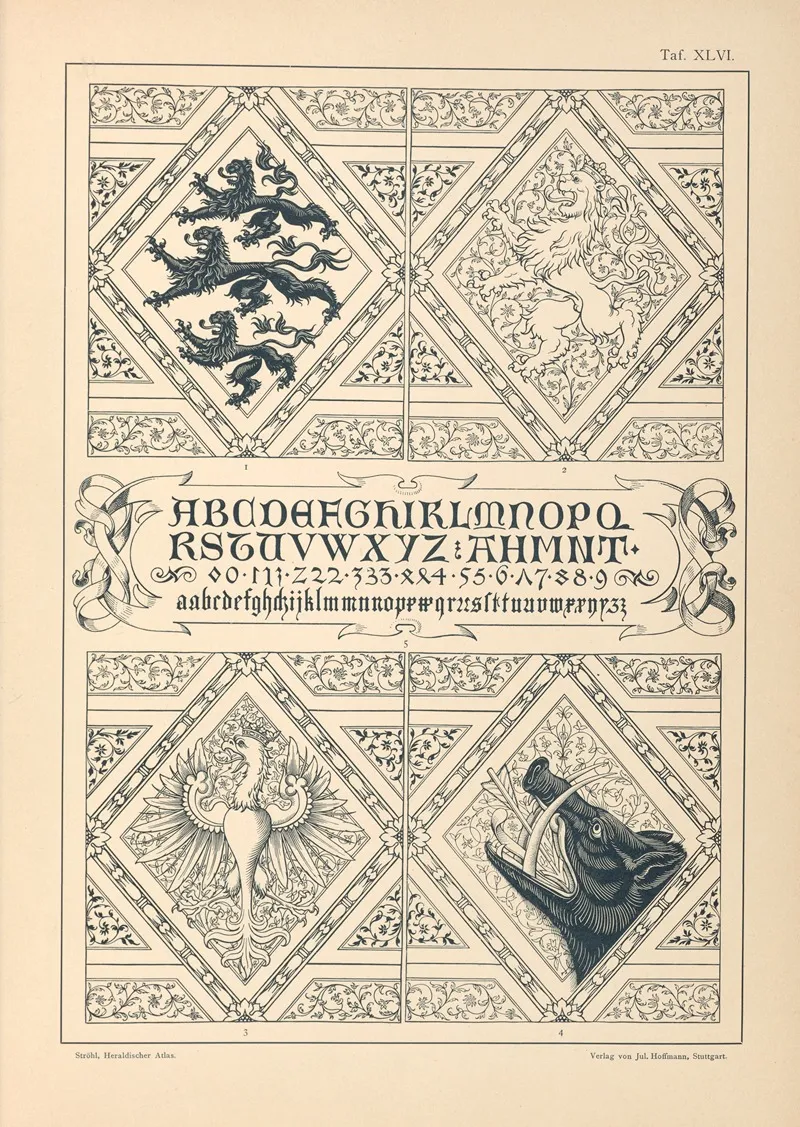 Heraldischer Atlas Pl 42 Wall Art by Hugo Gerhard Ströhl - High-Resolution Digital Print