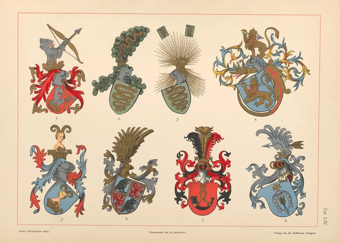 Heraldischer Atlas Pl 50 Wall Art by Hugo Gerhard Ströhl - High-Resolution Digital Print