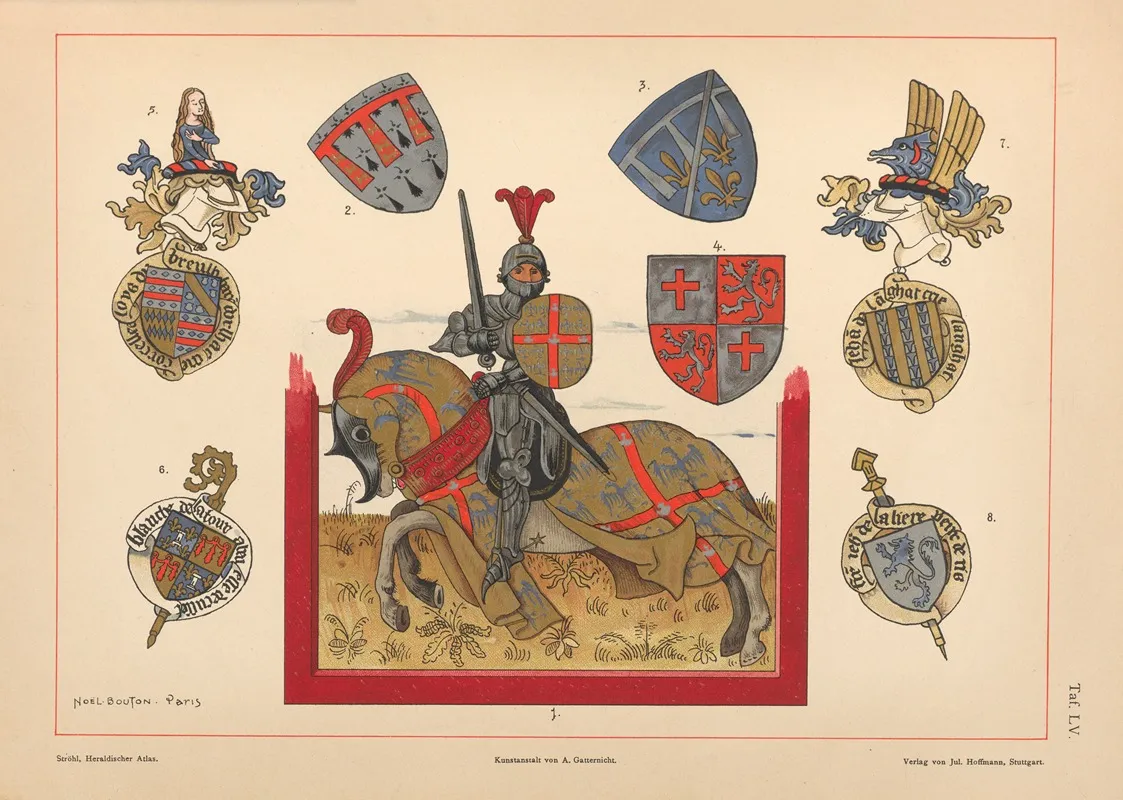 Heraldischer Atlas Pl 51 Wall Art by Hugo Gerhard Ströhl - High-Resolution Digital Print