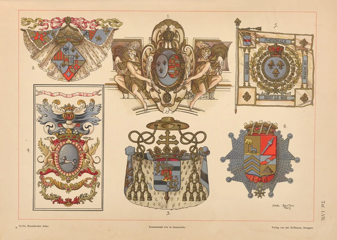 Heraldischer Atlas Pl 53 Wall Art by Hugo Gerhard Ströhl - High-Resolution Digital Print