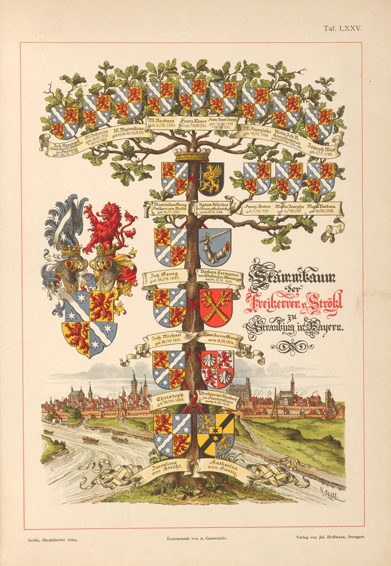 Heraldischer Atlas Pl 63 Wall Art by Hugo Gerhard Ströhl - High-Resolution Digital Print