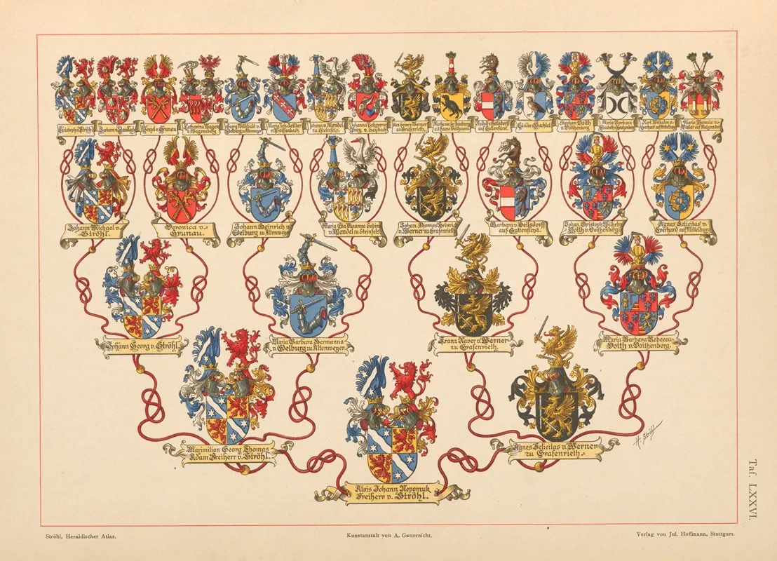 Heraldischer Atlas Pl 64 Wall Art by Hugo Gerhard Ströhl - High-Resolution Digital Print