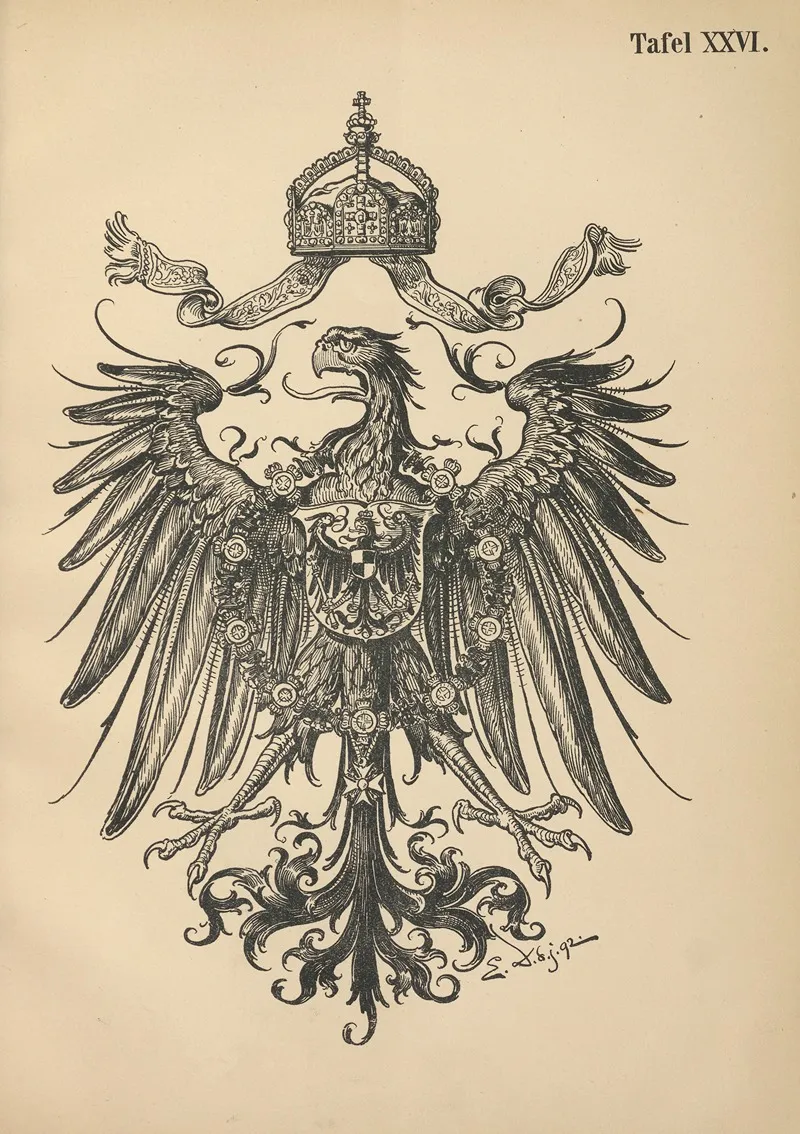 Heraldischer Handbuch Fur Freunde Der Wappenkunst Pl 25 Wall Art by Emil Doepler - High-Resolution Digital Print