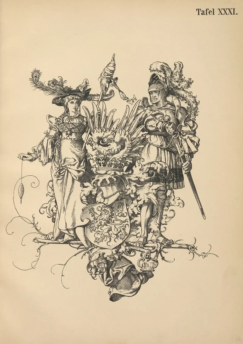 Heraldischer Handbuch Fur Freunde Der Wappenkunst Pl 30 Wall Art by Emil Doepler - High-Resolution Digital Print