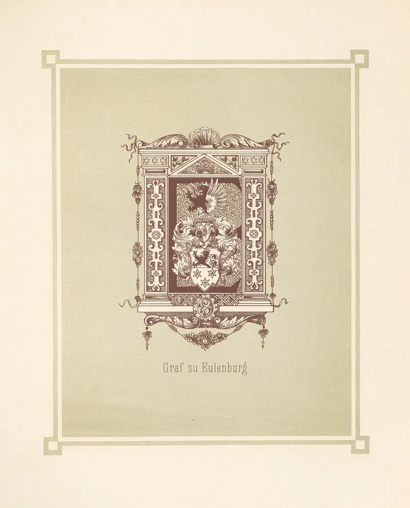 Heraldisches Alphabet Pl 06 Wall Art by Adolf Matthias Hildebrandt - High-Resolution Digital Print