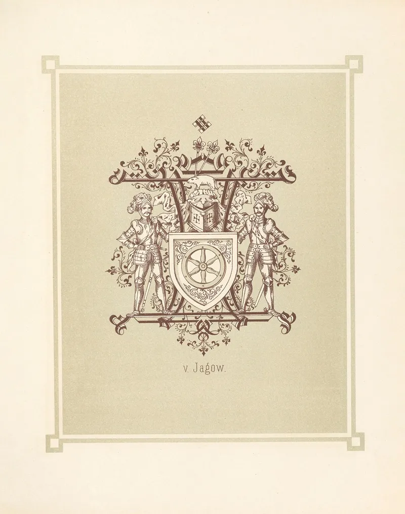 Heraldisches Alphabet Pl 10 Wall Art by Adolf Matthias Hildebrandt - High-Resolution Digital Print