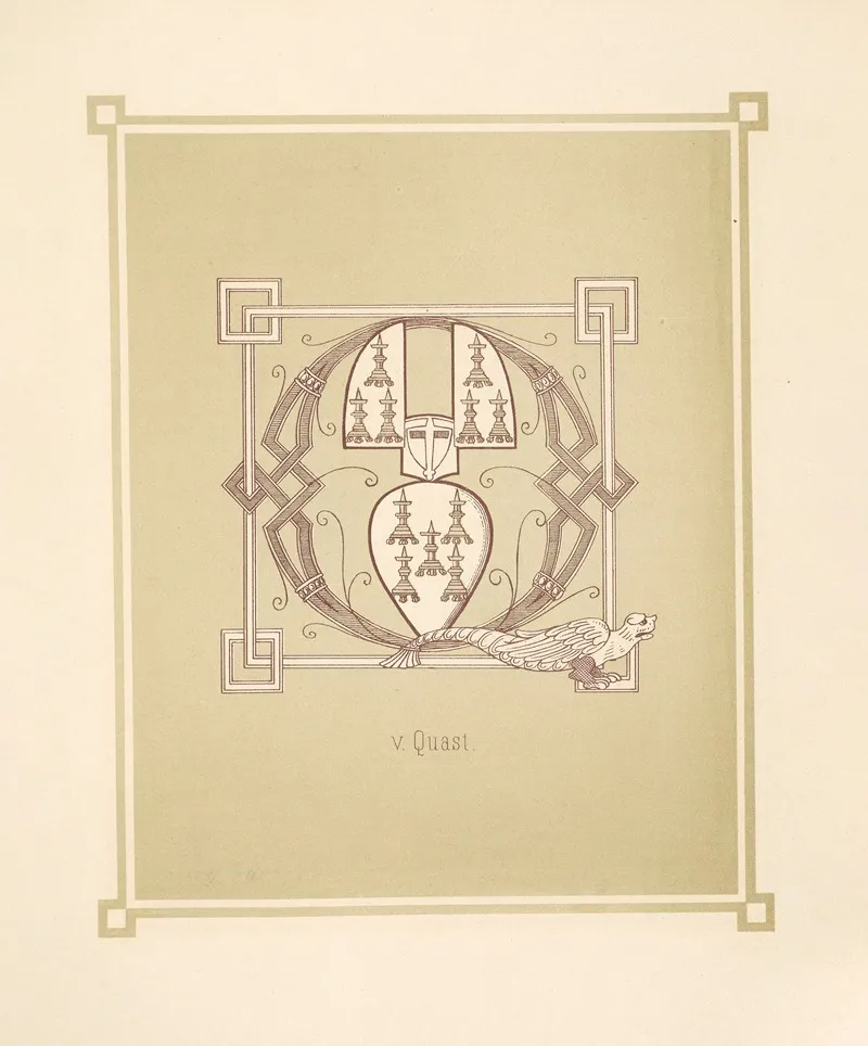 Heraldisches Alphabet Pl 17 Wall Art by Adolf Matthias Hildebrandt - High-Resolution Digital Print