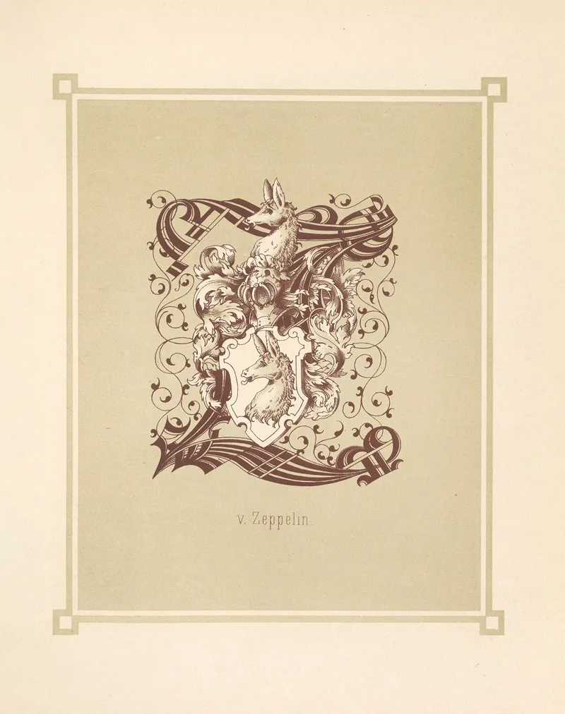 Heraldisches Alphabet Pl 26 Wall Art by Adolf Matthias Hildebrandt - High-Resolution Digital Print