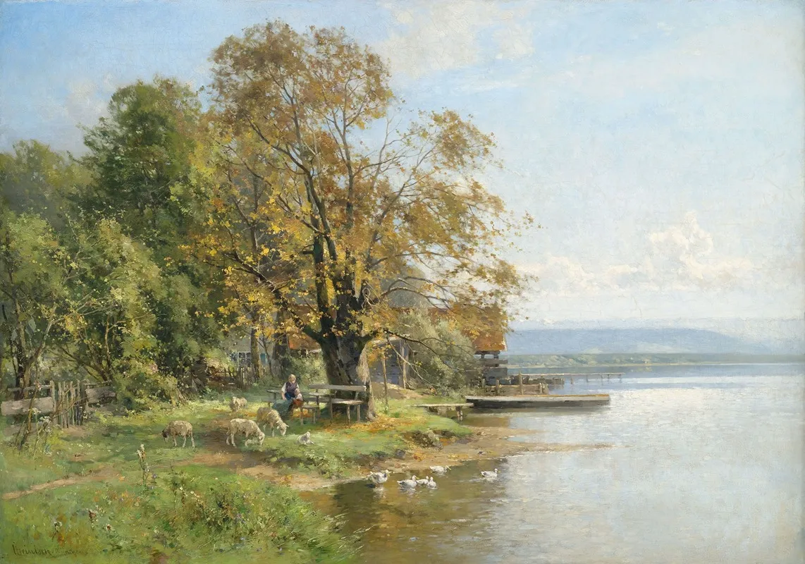 Herbst Am Starnberger See Wall Art by Karl Adam Heinisch - High-Resolution Digital Print