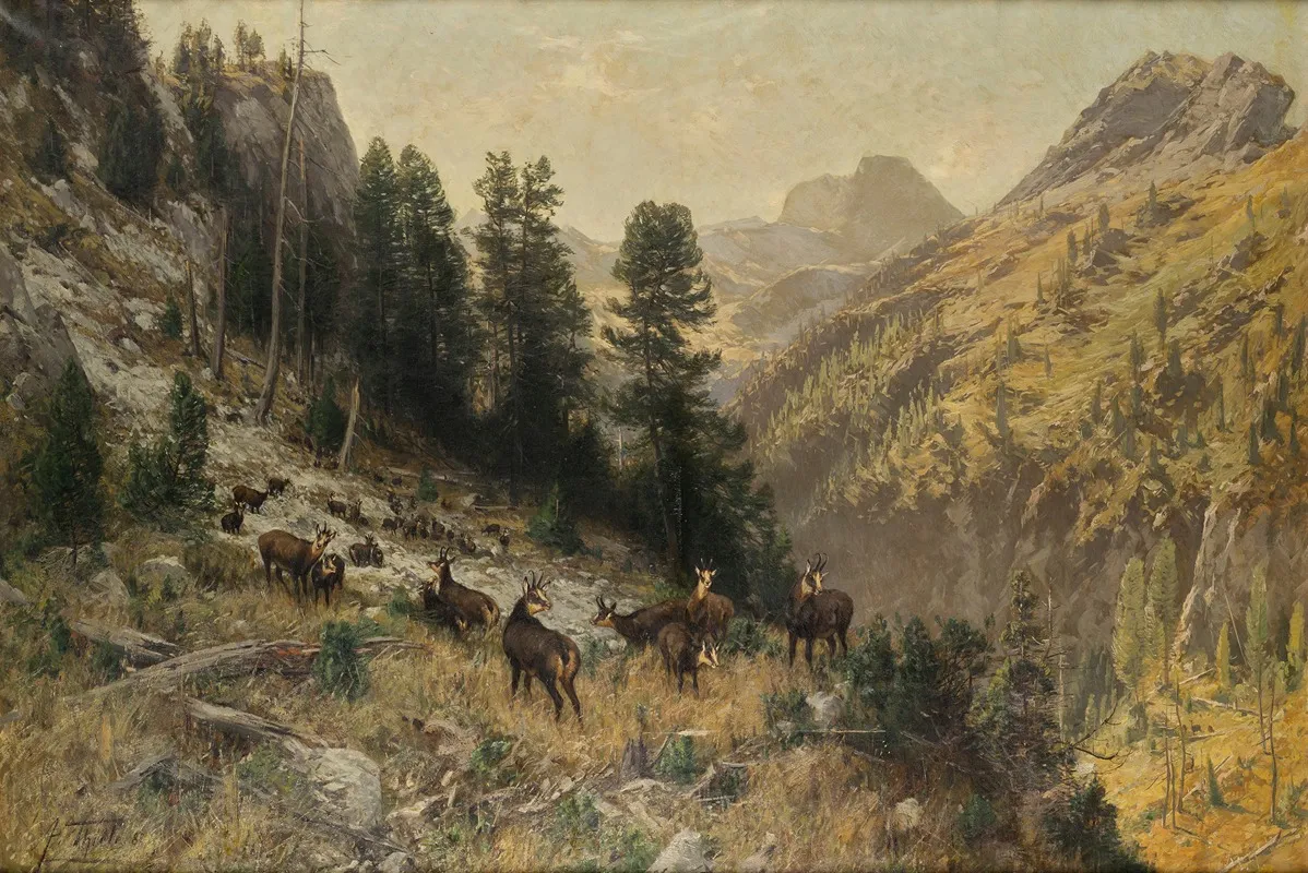 Herbst Im Hochgebirge Wall Art by Julius Arthur Thiele - High-Resolution Digital Print