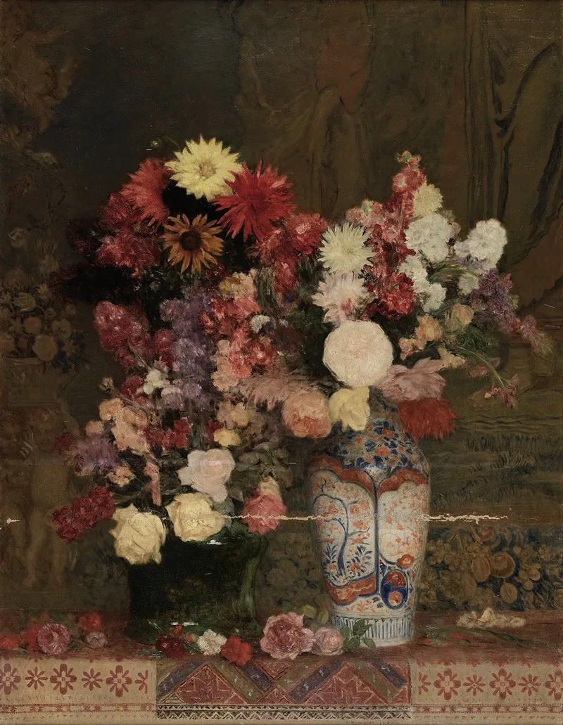 Herbstblumen Mit Vase