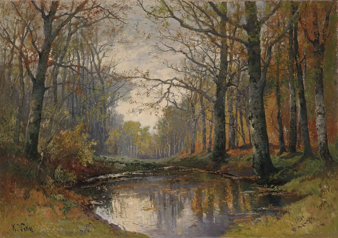 Herbstliche Waldlandschaft Wall Art by Karl Vikas - High-Resolution Digital Print