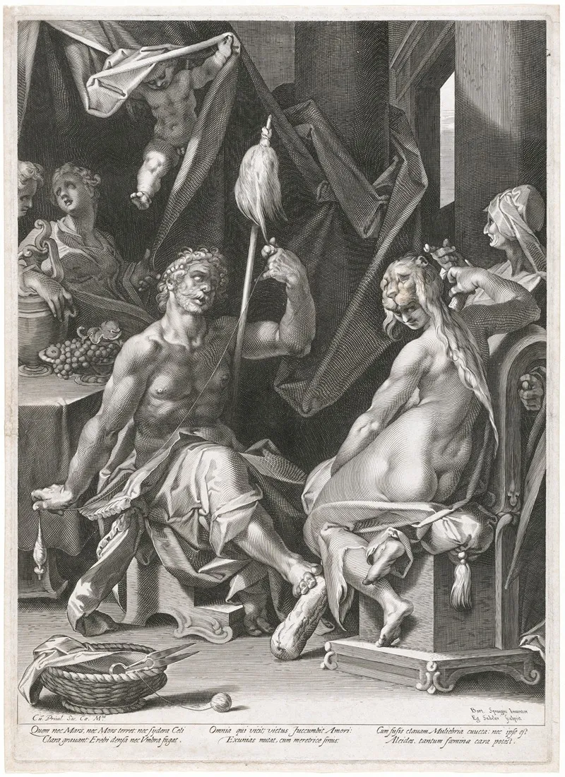 Hercules And Omphale 4 Wall Art by Aegidius Sadeler II - High-Resolution Digital Print
