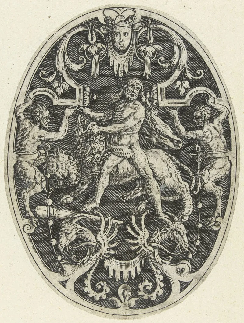 Hercules And The Nemean Lion 3 Wall Art by Gerard de Jode - High-Resolution Digital Print