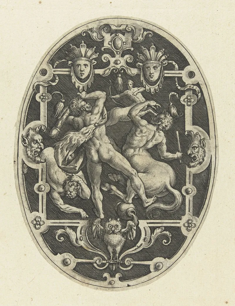 Hercules Fighting The Centaurs Wall Art by Gerard de Jode - High-Resolution Digital Print