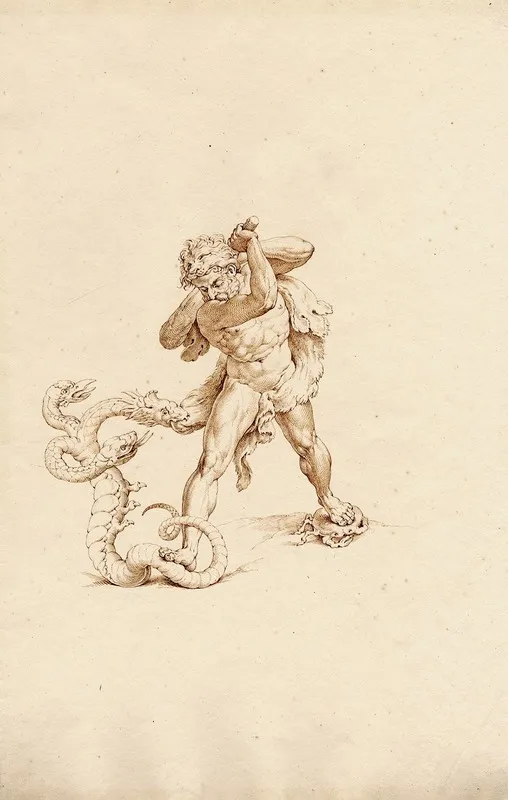 Hercules In Gevecht Met De Hydra Van Lerna