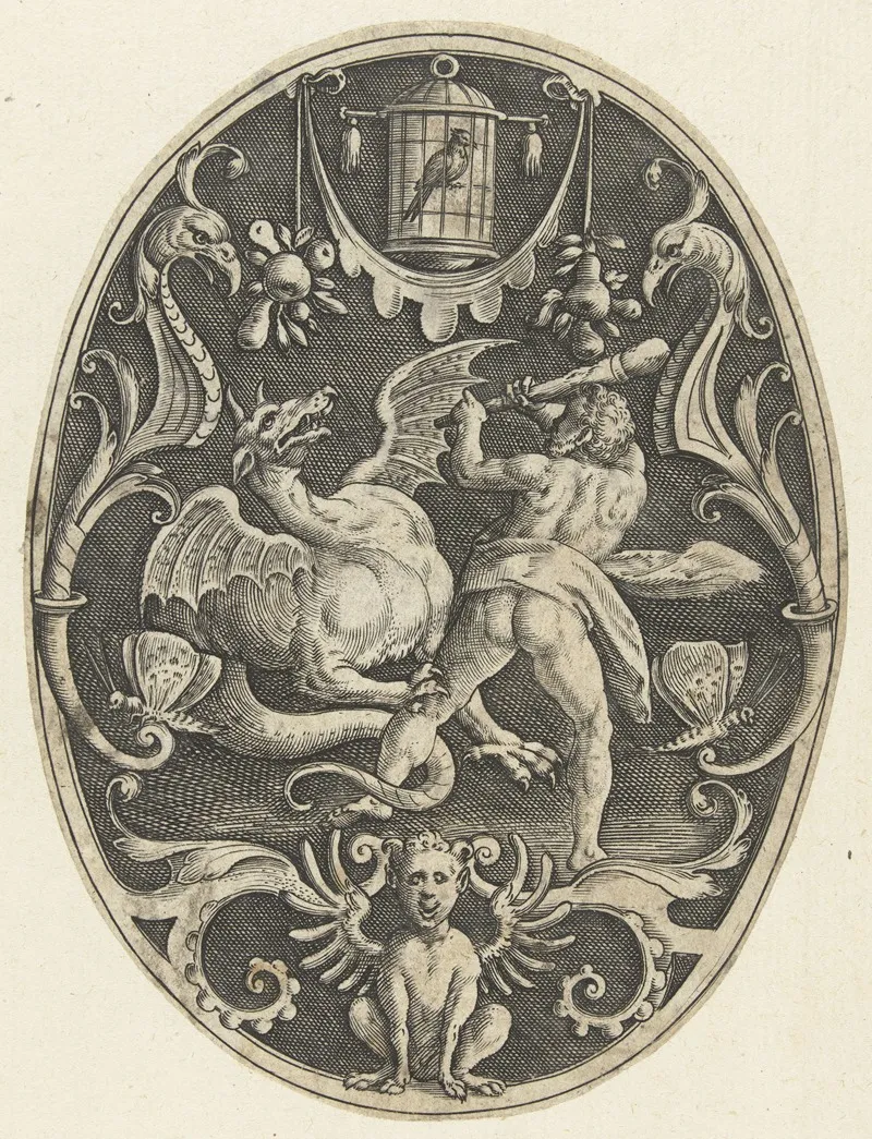 Hercules Kills The Dragon Ladon Wall Art by Gerard de Jode - High-Resolution Digital Print