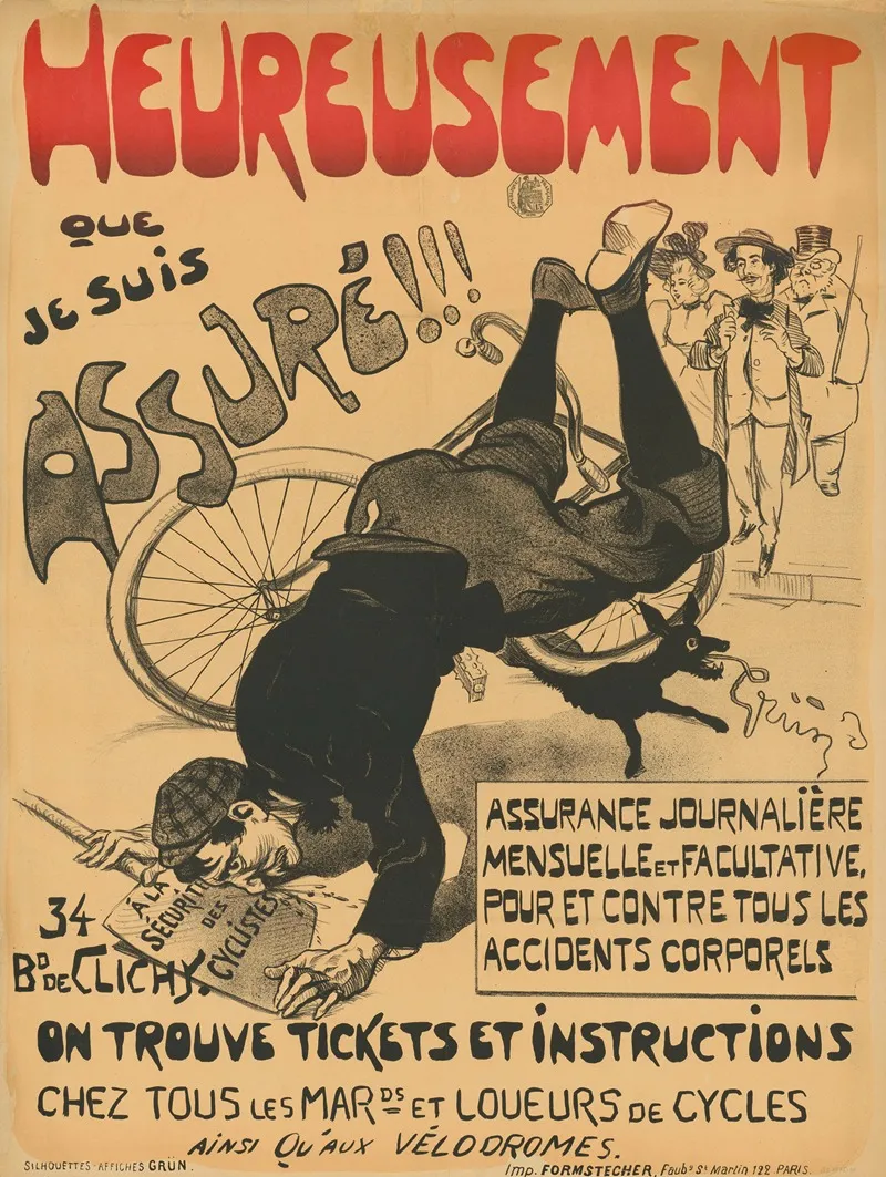 Hereusement Que Je Suis Assure Wall Art by Jules-Alexandre Grün - High-Resolution Digital Print