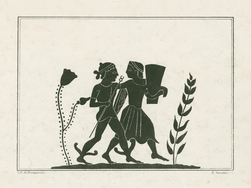 Hermes And Herse Wall Art by Alexis Louis Pierre Housselin - High-Resolution Digital Print