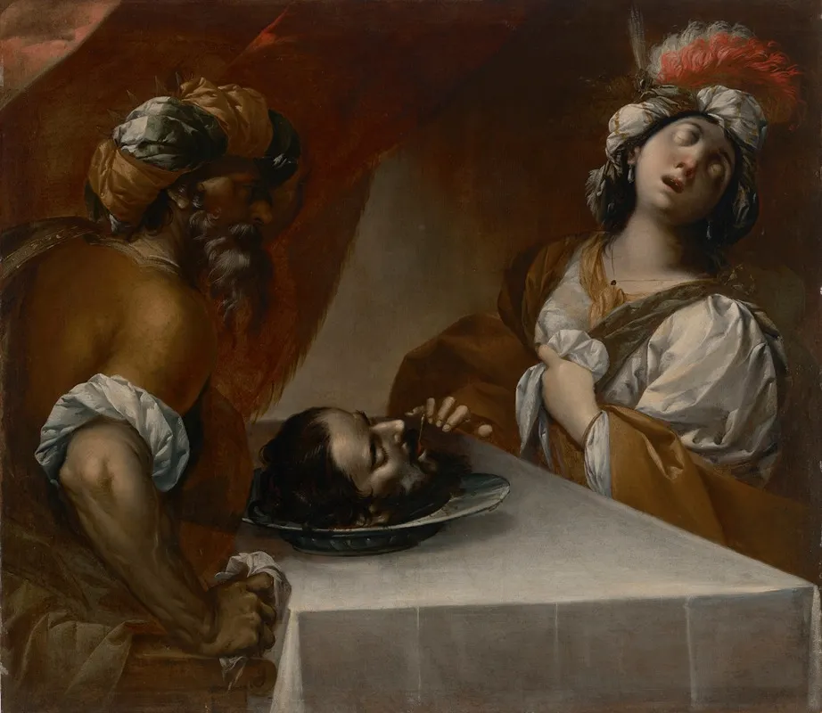 Herod And Herodias With The Head Of Saint John The Baptist Wall Art by Giovanni Stefano Danedi - High-Resolution Digital Print