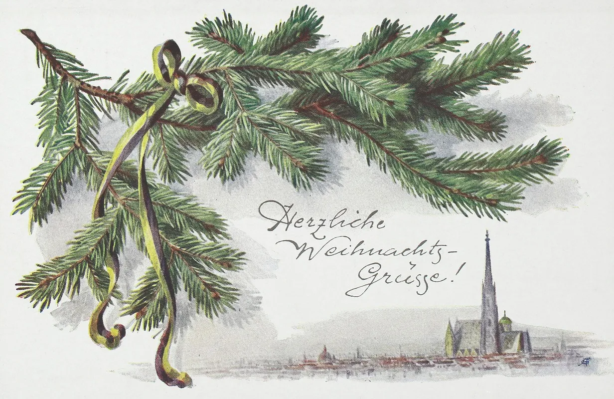 Herzliche Weihnachts Grusse Wall Art by M. Munk - High-Resolution Digital Print