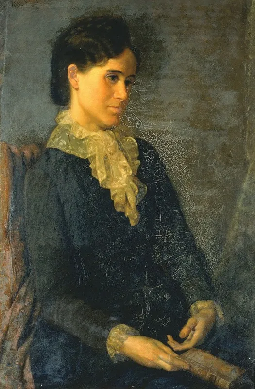Hester Marian Wait Lay Portrait Of The Artists Wife Wall Art by Oliver Ingraham Lay - High-Resolution Digital Print