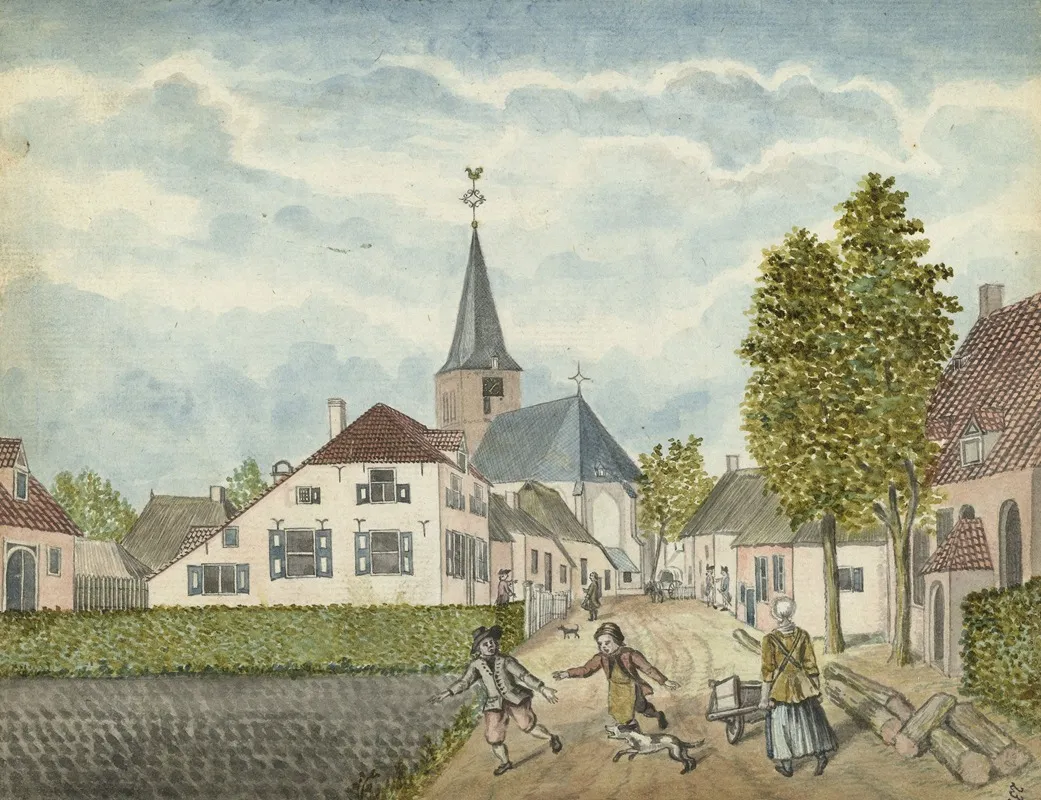 Het Dorp Wehl In Cleefsland Wall Art by Jan Brandes - High-Resolution Digital Print