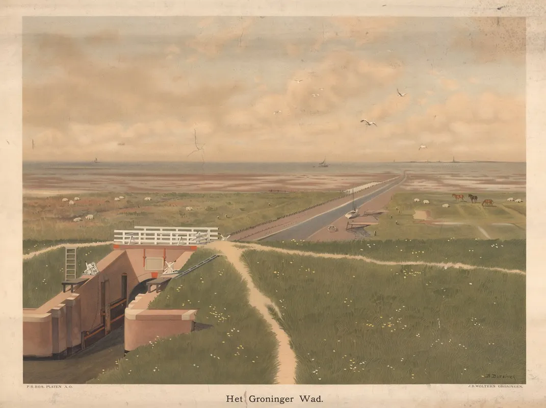 Het Groninger Wad Wall Art by Bernardus Beuninck - High-Resolution Digital Print