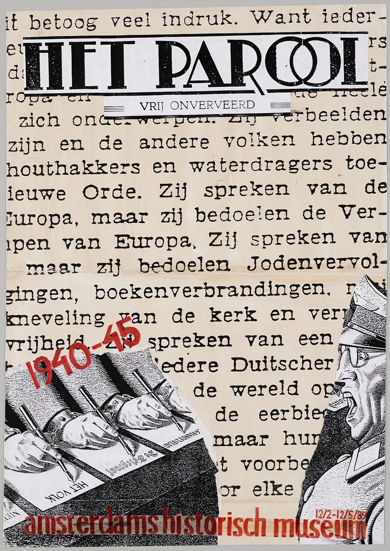 Het Parool Vrij Onverveerd 1940 1945 Wall Art by Hadassah Kahn - High-Resolution Digital Print