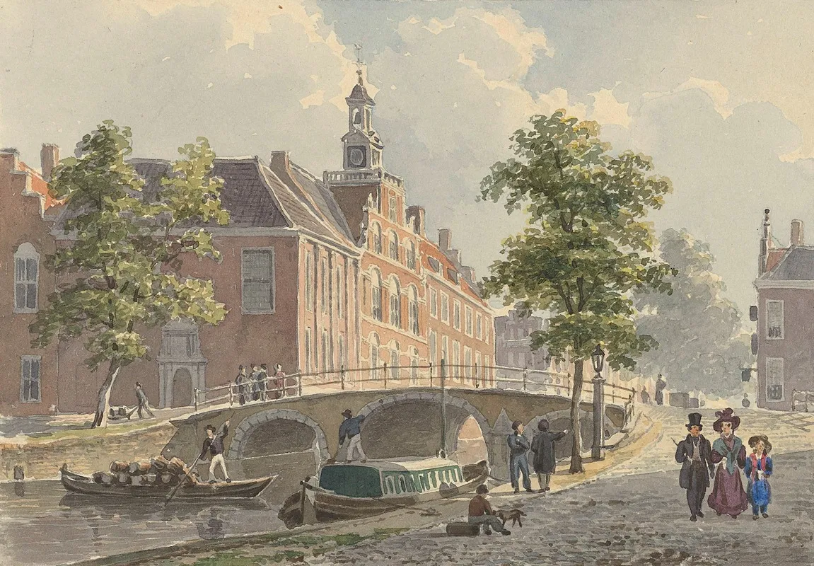Het Spui Te S Gravenhage Gezien Naar Het Zuiden