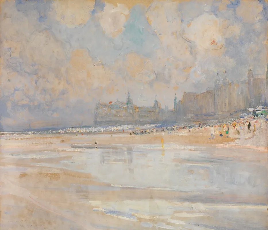 Het Strand Van Oostende Wall Art by Alexander Marcette - High-Resolution Digital Print