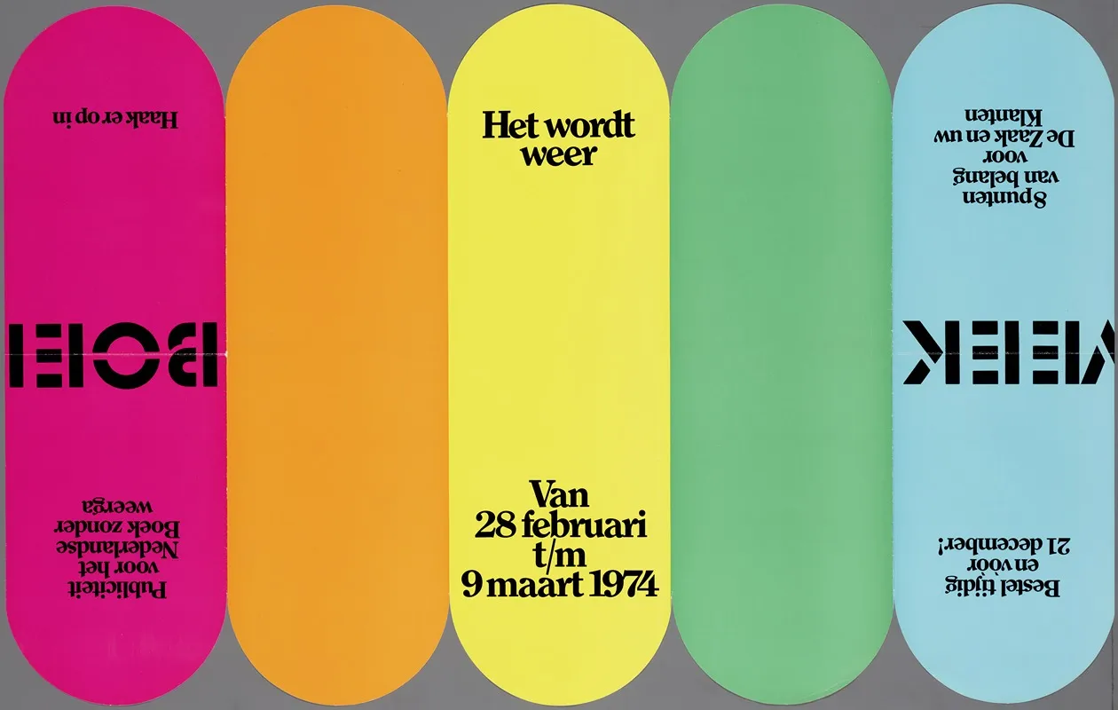 Het Wordt Weer Boekenweek Van 28 Februari 9 Maart 1974 Wall Art by CPNB - High-Resolution Digital Print