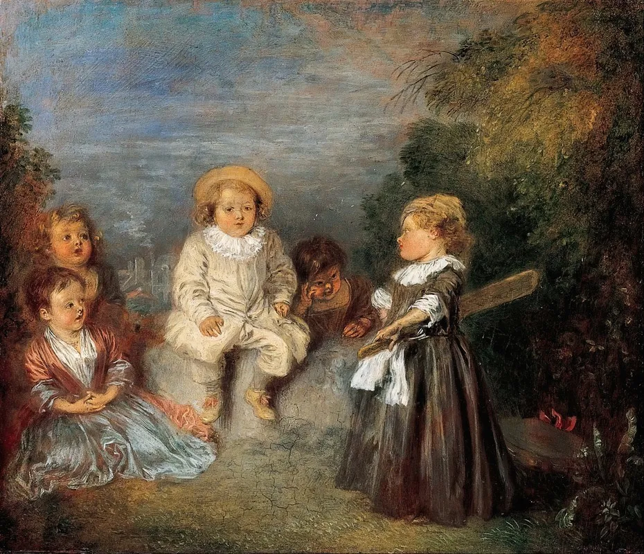 Heureux Age Age Dor Happy Age Golden Age Wall Art by Jean-Antoine Watteau - High-Resolution Digital Print