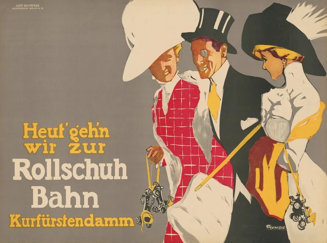 Heute Gehen Wir Zur Rollschuh Bahn Kurfurstendamm Wall Art by Fritz Rumpf - High-Resolution Digital Print