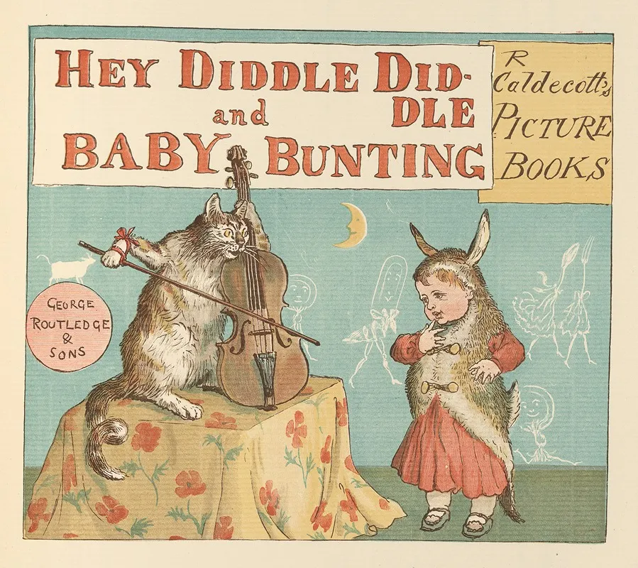 Hey Diddle Diddle And Baby Bunting Pl 1 Wall Art by Randolph Caldecott - High-Resolution Digital Print