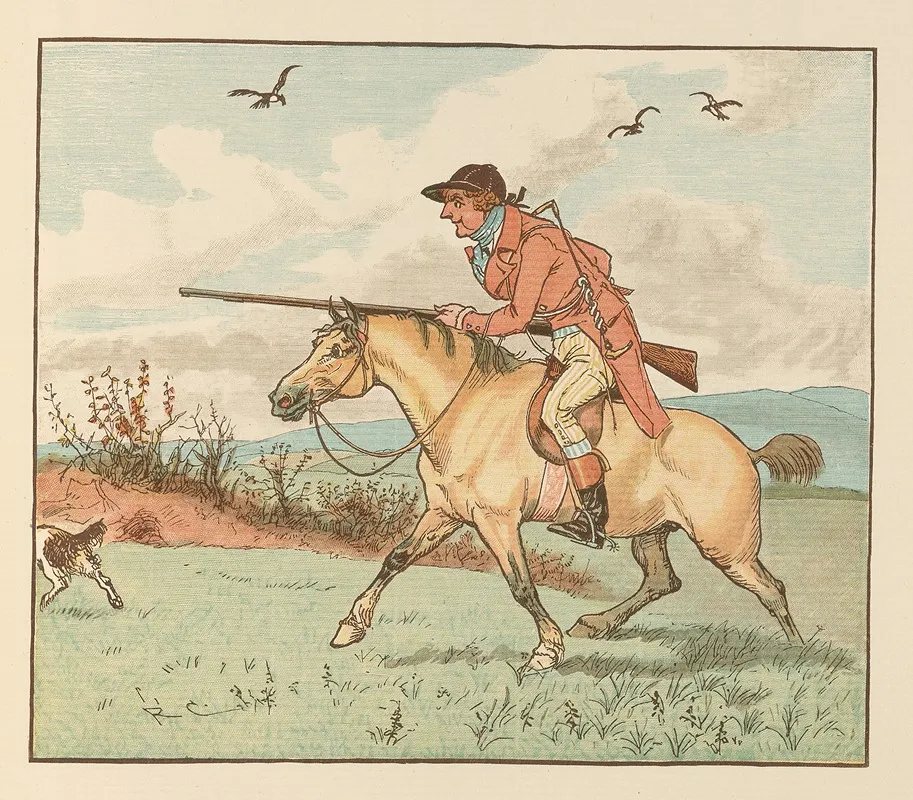 Hey Diddle Diddle And Baby Bunting Pl 6 Wall Art by Randolph Caldecott - High-Resolution Digital Print
