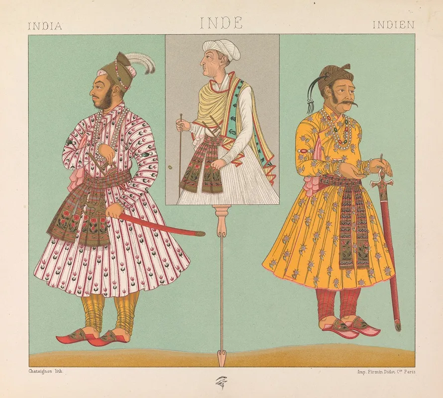 High Dignitaries Of The Moghul Empire Wall Art by Chataignon - High-Resolution Digital Print