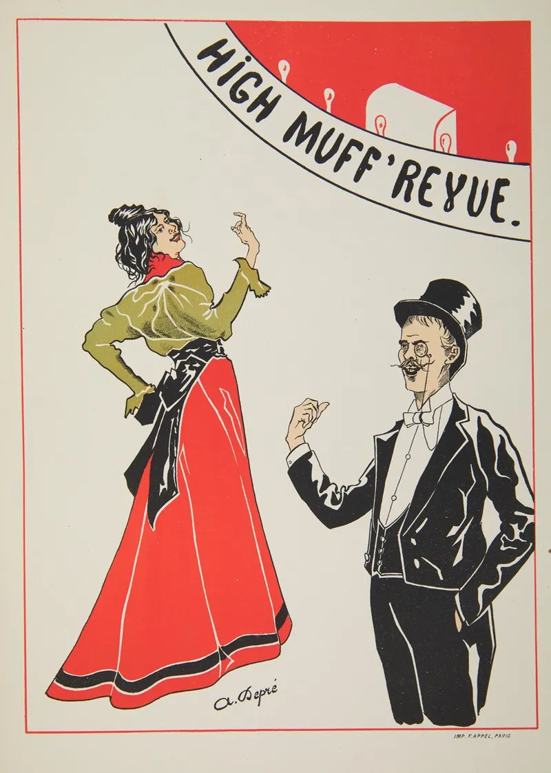 High Muff Revue Wall Art by Albert Depre - High-Resolution Digital Print