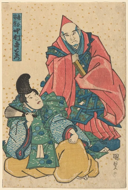 High Ranking Monk Yasuhide Playing The Role Of Nakamura Utaemon Wall Art by Utagawa Kunisada (Toyokuni III) - High-Resolution Digital Print