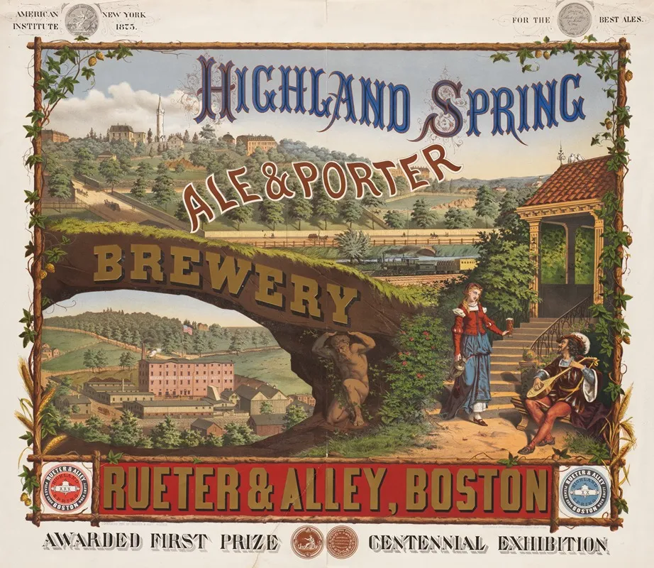 Highland Spring Brewery Ale Porter Rueter Alley Boston