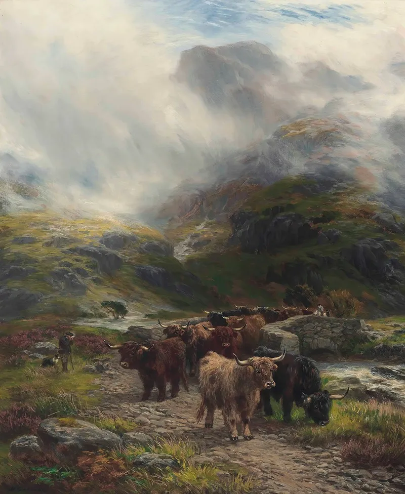 Highlanders Going South Wall Art by Henry Garland - High-Resolution Digital Print