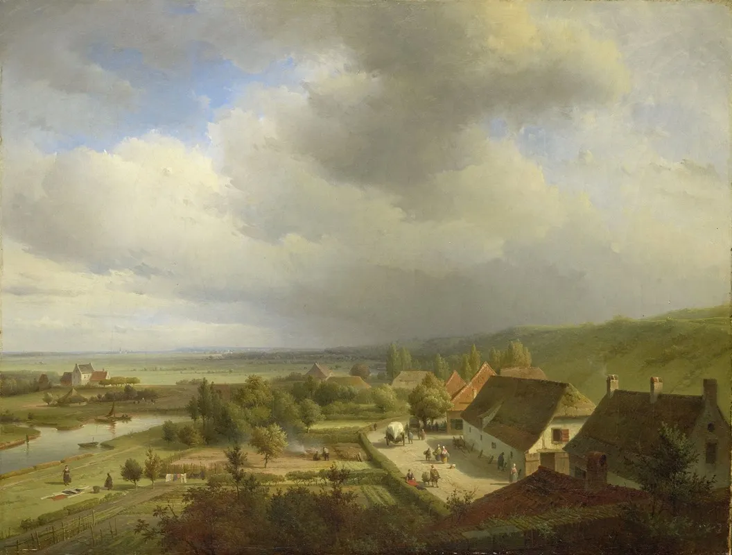 Hilly Landscape Near Wageningen Wall Art by Abraham Johannes Couwenberg - High-Resolution Digital Print