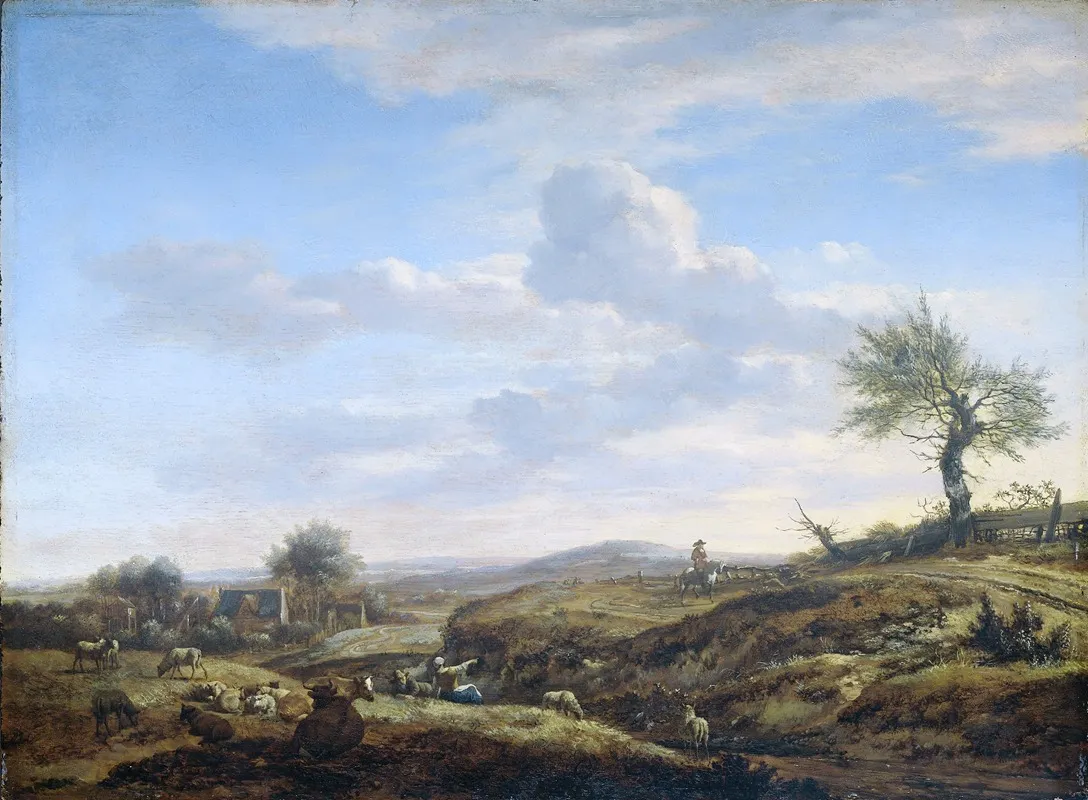 Hilly Landscape With A High Road
