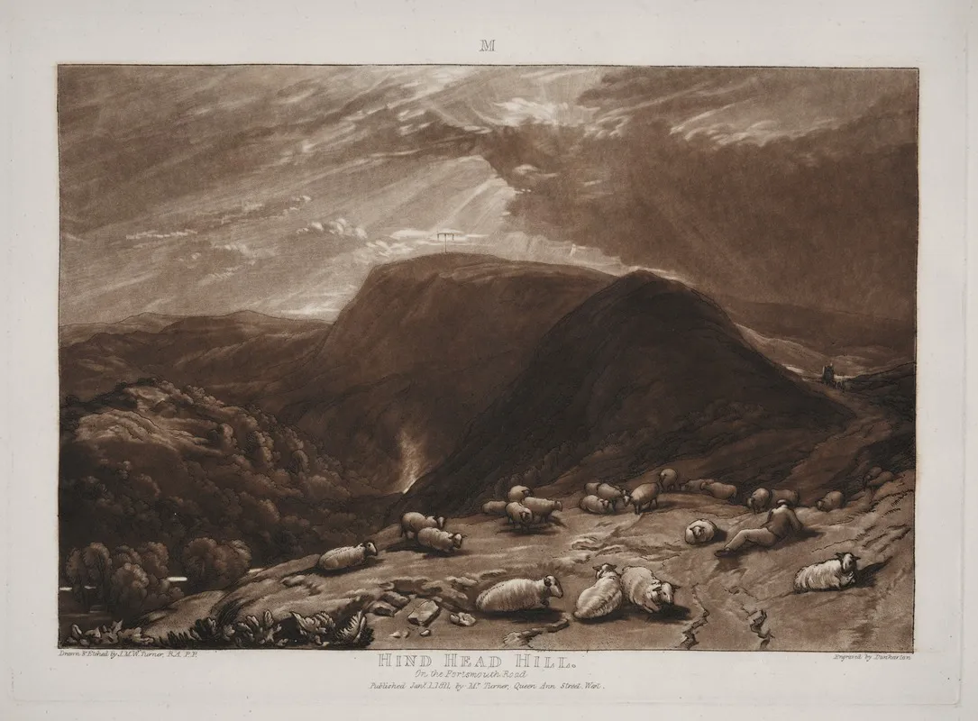 Hind Head Hill On The Portsmouth Road Wall Art by Joseph Mallord William Turner - High-Resolution Digital Print