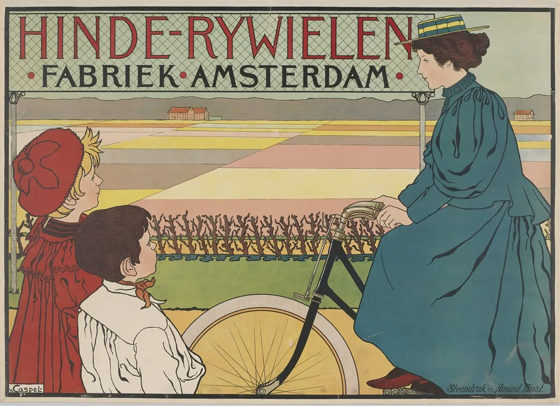 Hinde Bicycles Factory Amsterdam Wall Art by Johann Georg van Caspel - High-Resolution Digital Print